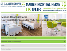 Tablet Screenshot of marienhospital-herne.de